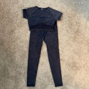 Workout Set Navy Blue Wash